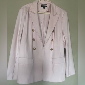 Light pink blazer. Very comfy material.